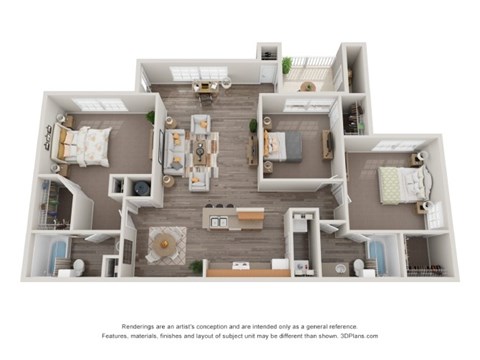 The Monterey Floor Plan at Monterey Village, Jonesboro, GA 30236
